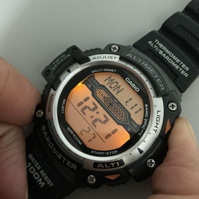 Casio 3202 SGW-300H Mens Watch 50mm Digital Altimeter World Time