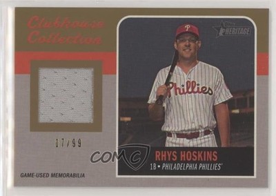 2019 Heritage High Number Clubhouse Collection Relics Gold 7/99 Rhys Hoskins 1h1