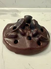 Wonderful, Early Van Briggle Vintage Pottery Frog Three Frog Flower Frog