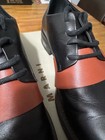 Marni Black/Red Colorblock Leather Oxford Cap Toe Dress Shoes M24WQ0011 10 — photo 7