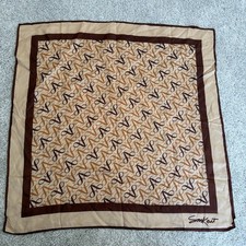 Vintage Avon SM Kent Scarf 100 Acetate Japan 26" Sq 'A' Logos Cover Scarf