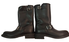Carolina 902 Mens 12" Black Leather Engineer Motorcycle Boots 6R Made in USA