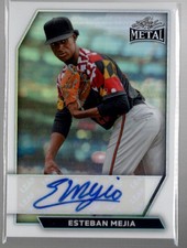 2026 Leaf Metal #BA-EM2 Esteban Mejia Base Autographs Prismatic White 1/1