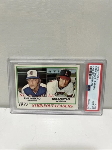 1978 Topps - League Leaders Nolan Ryan, Phil Niekro #206 PSA 8