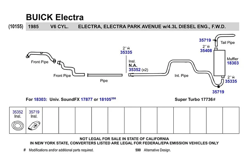 For Chevy Impala 70-83 SoundFX Steel Oval Direct-Fit Aluminized Exhaust Muffler Foto 3 de 4