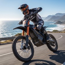 Adult Electric Dirt Bike 6000W Peak 60V/30Ah Off-Road E Motorcycle 50mph &60mi