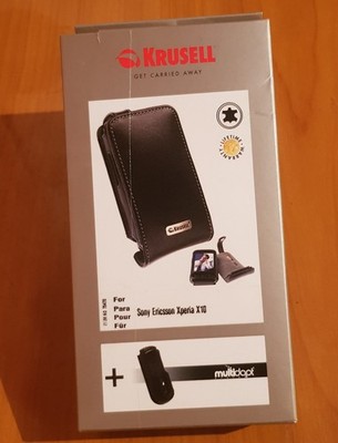 Sony Ericsson Xperia X10|Schutzhülle|Klapptasche|Leder|Krusell BLITZVERSAND 