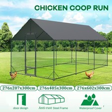 Chicken Coop Run Walk In Chook Pen Cage Shelter Dog Pet Enclosure Rabbit Hutch