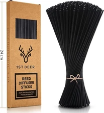 Reed Diffuser Sticks – 100 Pcs of Black Rattan Essential Oil Aroma Refill Wood