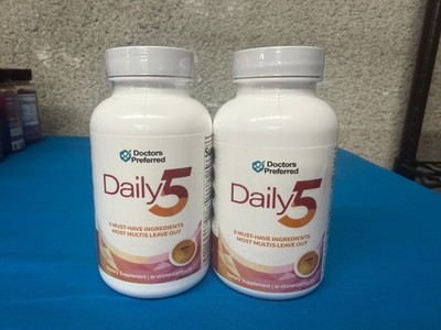 2 Packs Doctors' Preferred Daily 5 Daily5 90 Capsules - New / Sealed! Exp 4/2027