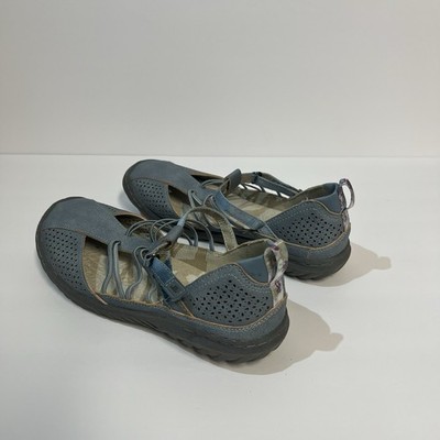 JBU by Jambu Fig Blue Water Hiking Sandals 7M Leather Bungee Lace Sporty