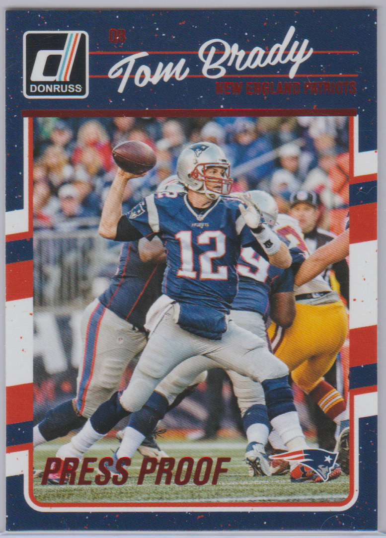 2016 Donruss - Tom Brady #180 Press Proof Red