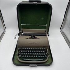 Remington Rand Vintage Manual Portable Typewriter with Original Carrying Case thumbnail