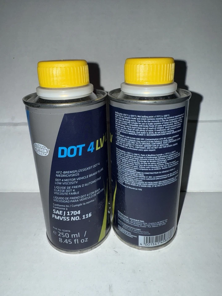 Pentosin (2) DOT 4 LV Motor Vehicle Brake Fluid Low Viscosity 8.45 Oz FREE SHIP✅ - Image 3 of 4