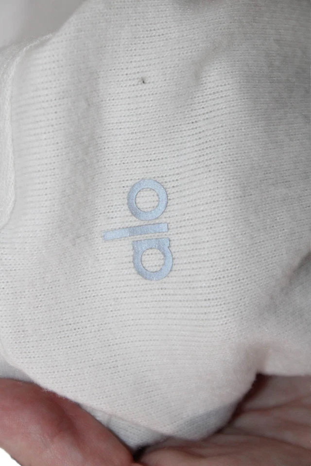 Sudaderas Alo Henley blancas cuello en V botones manga larga poliéster talla S Foto 4 de 4