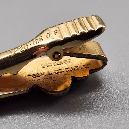 Vtg 50s Chevrolet Tie Clip 100 Car Club Sales Award Chevy RARE 12K GF 1956 1957 - Picture 6 of 8