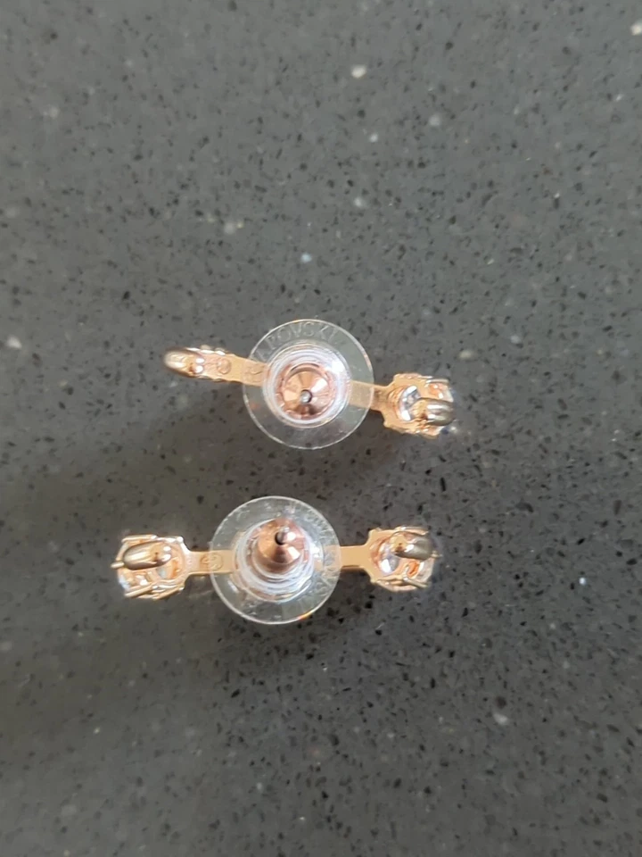 Pendientes brazalete Swarovski Constella oro rosa con cristal Foto 4 de 4