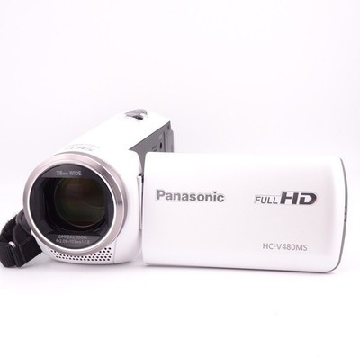 Mint] Panasonic HC-V480MS Full HD Wi-Fi 50x 32GB White Camcorder