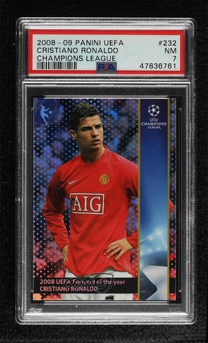 2008-09 Panini UEFA Champions League Official Cristiano Ronaldo #232 PSA 7 s6t