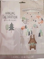 It's a Boy Hanging Mobile Baby Shower 30"in Theme: Forest Friends Nature Animals