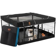 PJYuCien Dog Playpen Outdoor Plus Storage Bag, 24" H 8 Panels Puppy Pen