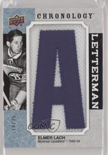 2018 Chronology Letterman Letter Relics 18/35 Elmer Lach #L-MO-EL Patch HOF 1hh
