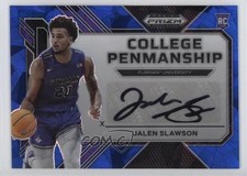 2023 Prizm Draft Picks College Penmanship Blue Ice 49/75 Jalen Slawson Auto 11if