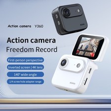 Y360 4K Action Camera with Flip Display and Type C Port for Fast Charge