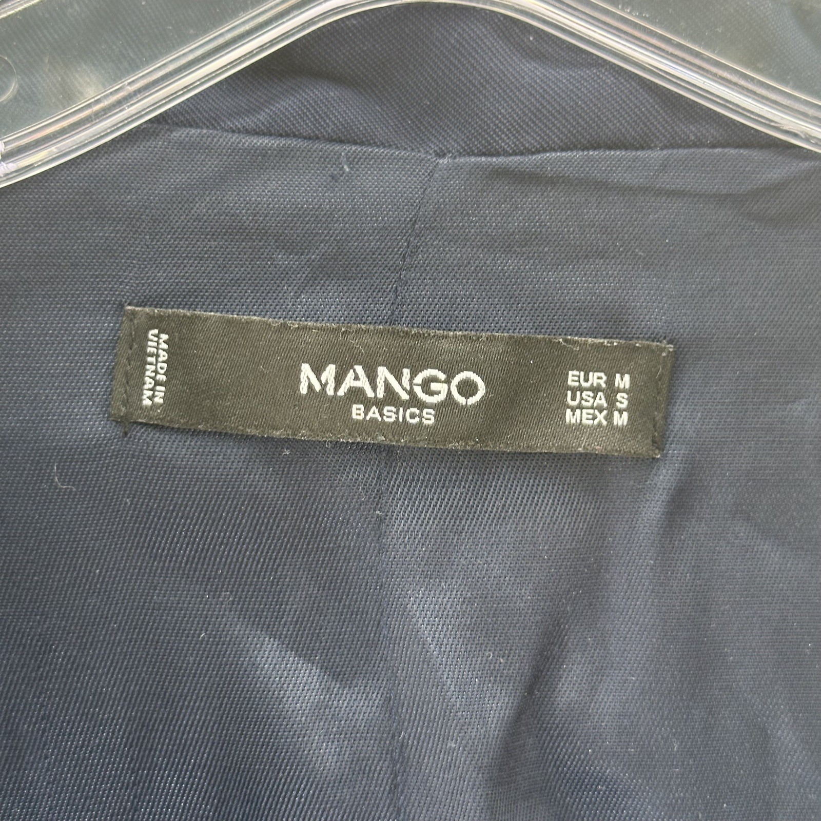Mango basics jacket size M navy blue longline sna… - image 10