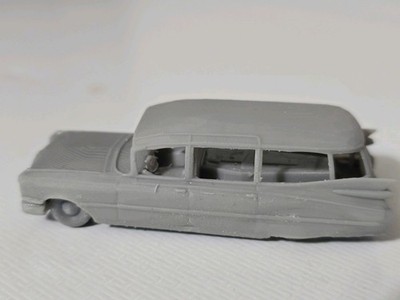 N Scale 1959 Cadillac Miller Meteor Hearse Undecorated Kit 3D Printed