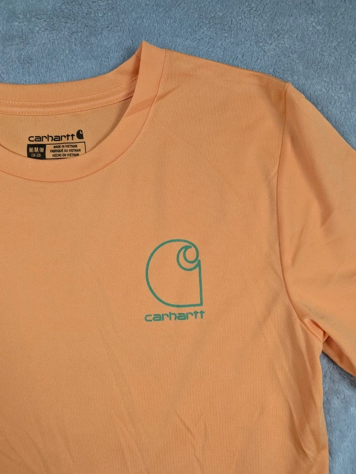 Carhartt T Shirt Youth Boys Size Medium 10-12 Sun Defence Rugged Flex UPF 50 - Image 3 of 4
