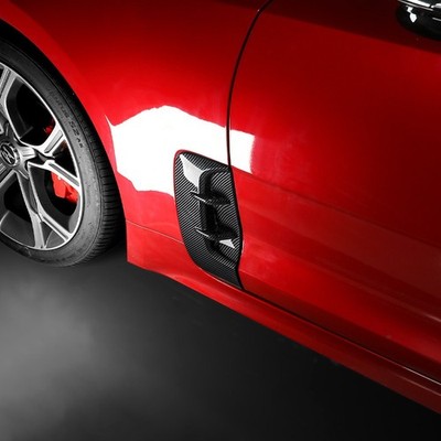 Für Kia Stinger Linke Seite Kotflügel Lüftungsschlitz Abdeckung Trim Carbon