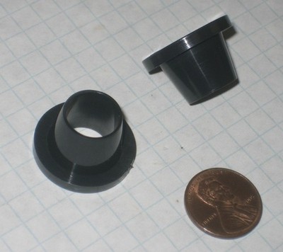 HEWI REPLACEMENT DOOR PULL BUSHING, NYLON, TAPERED, 24mm DIAMETER, 15mm HEIGHT
