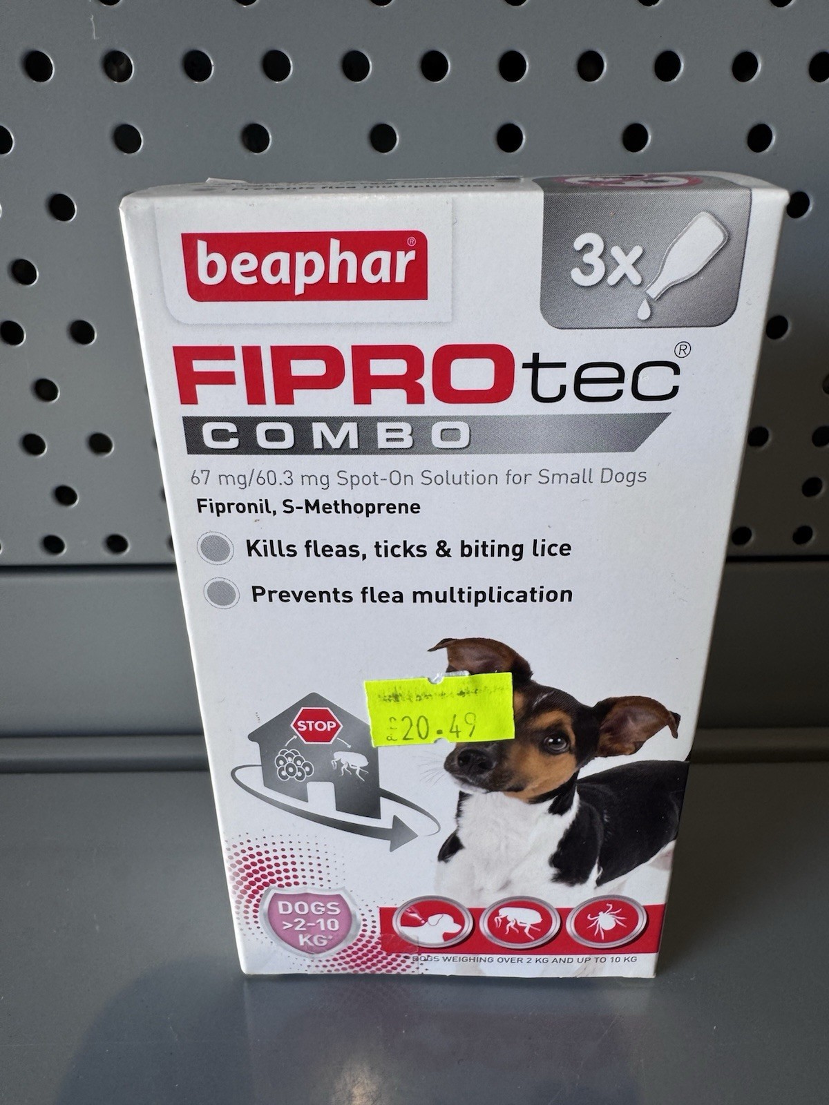 Beaphar FIPROtec Combo Flea & Tick Treatment for Small Dogs 2-10kg – 3 Pipettes