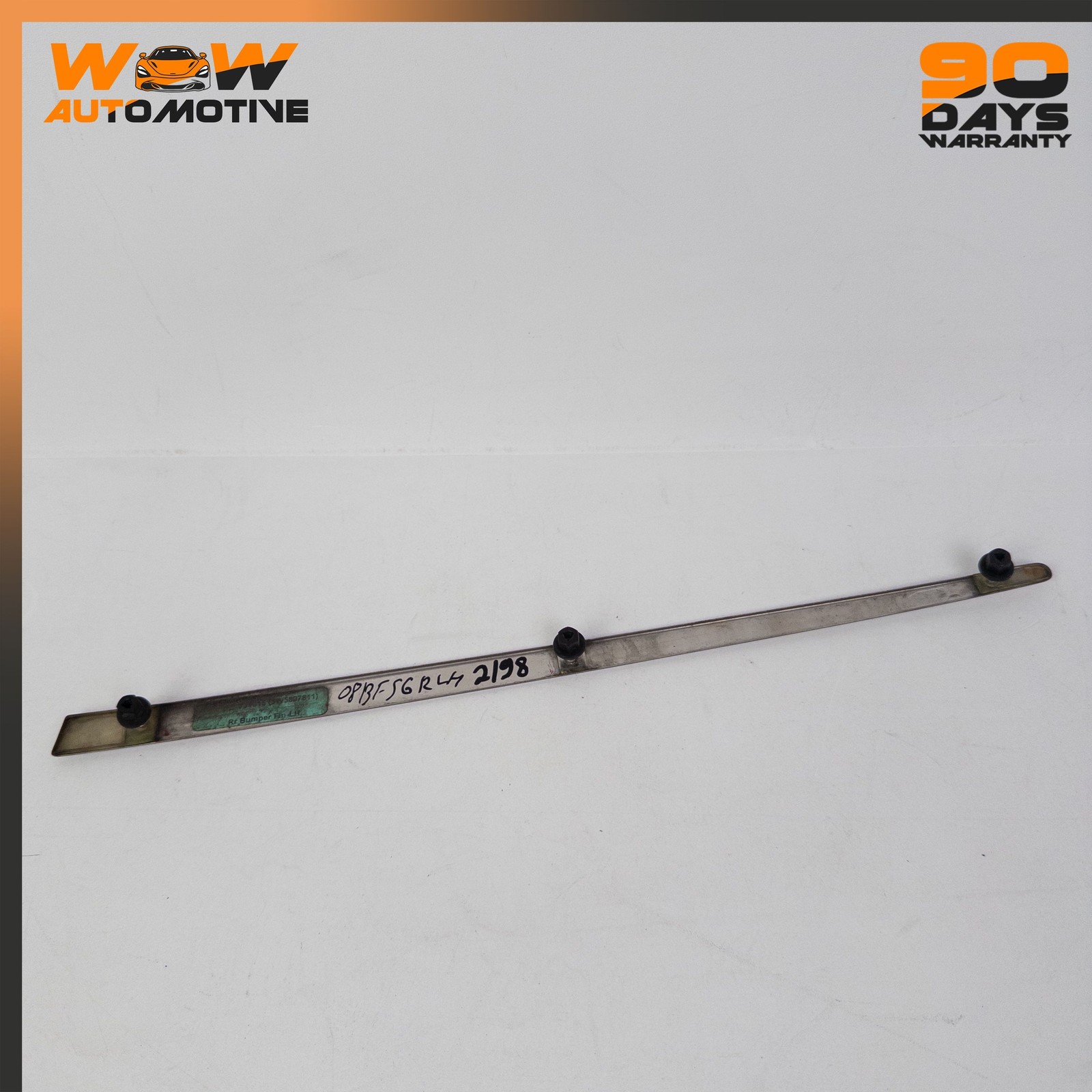 06-13 BENTLEY CONTINENTAL FLYING SPUR REAR LEFT BUMPER TRIM STRIP CHROME OEM