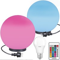 Rgb Kugelleuchten Kugellampen 2Er Set Ø 40/40Cm AußEnleuchte Garten Led Lampe