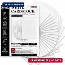 Card Stock Paper 8.5 X 11 White, 110 Lb Cover/ 300 Gsm Cardstock