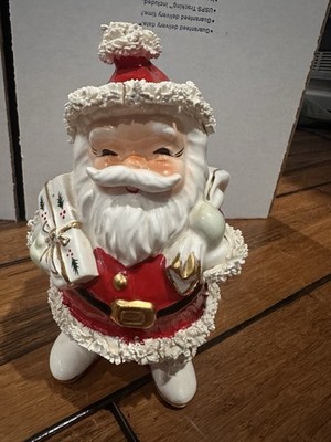 Vintage Inarco Santa Planter Spaghetti Trim Japan 1950s E1252/R 5 Inches