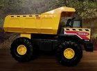 Vintage 1999 Mighty Tonka 768 Hasbro Pressed Steel Metal Yellow Dump Truck Toy