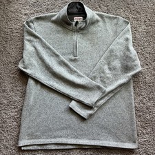 Wrangler Authentics 1/4 Zip Gray Fleece Pullover XL Men's Sweatshirt Warm