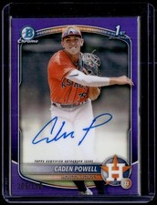 2025 Bowman Chrome #CPA-CPO Caden Powell Prospect Autographs Purple #/250