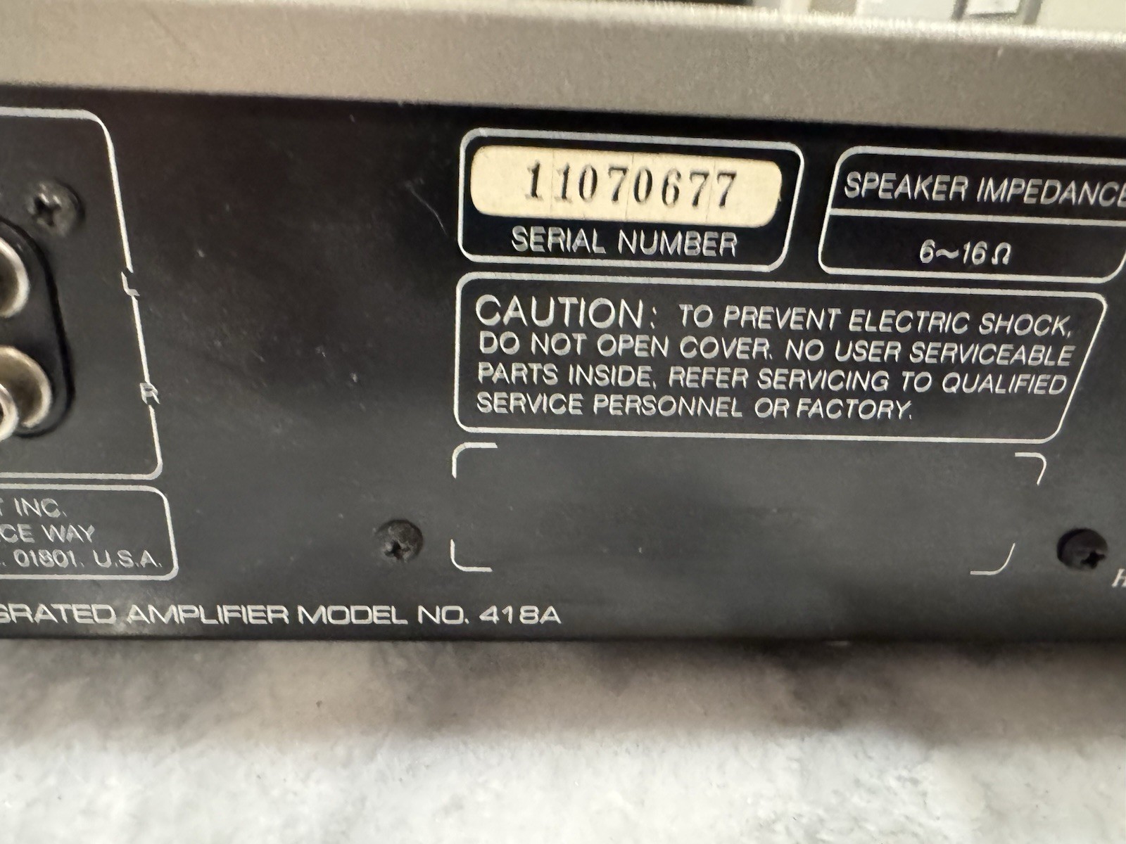 Scott Integrated Stereo Amplifier 418A Aluminum Front 30 WPC Phono Input - Works