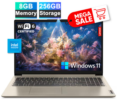 2026 Lenovo IdeaPad Laptop 15.6'' Dual-Core Intel 8GB RAM 256GB Storage, Open Box