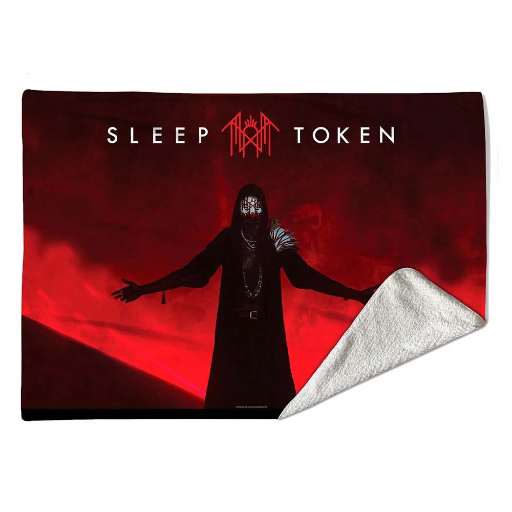 Sleep Token Sherpa Fleece Blanket Red Light