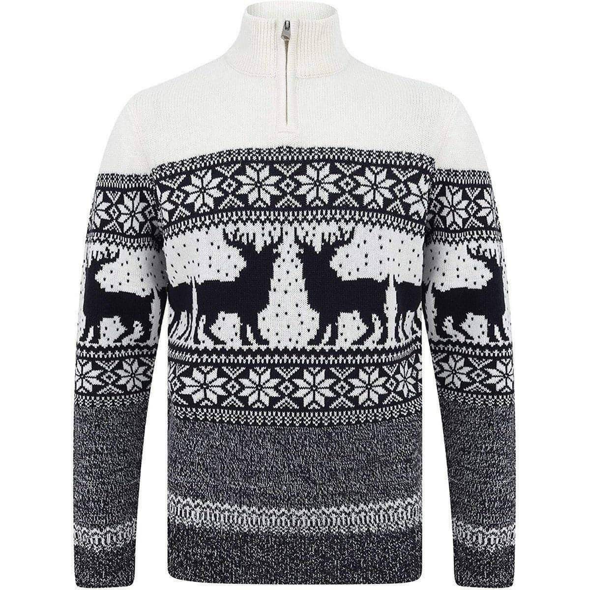 Sweatshirt Christmas Jumper Half Zip Christmas Gullfoss Nordic