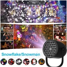 Christmas Projector Light LED Snowflake Outdoor Indoor Landscape Xmas Party Lamp