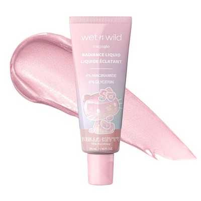 wet n wild Hello Kitty Radiance Liquid Moisturizer Niacinamide Glycerin,