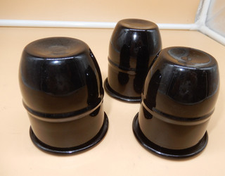Unusual BLACK set of 3 CUPS magician magic (no balls) starter set