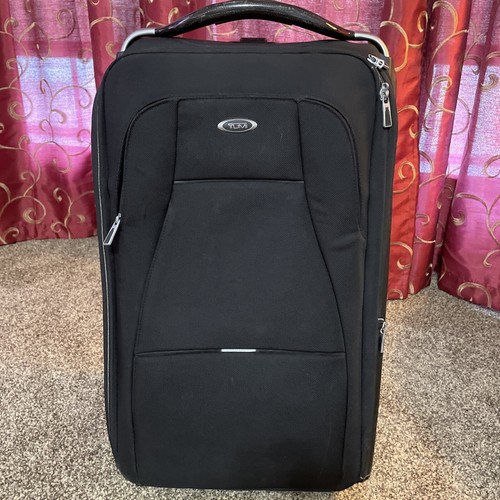Tumi Luggage 23” Black 2 Wheel Suitcase Nylon Checked Bag Limited Edition