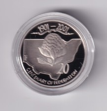 AUSTRALIAN PROOF: 2001 20 CENT FEDERATION COIN NEW SOUTH WALES #PL820